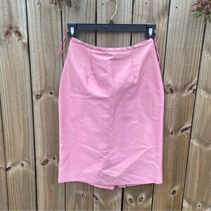 💛 Victor Costa Pink Silk Blend Pencil Skirt